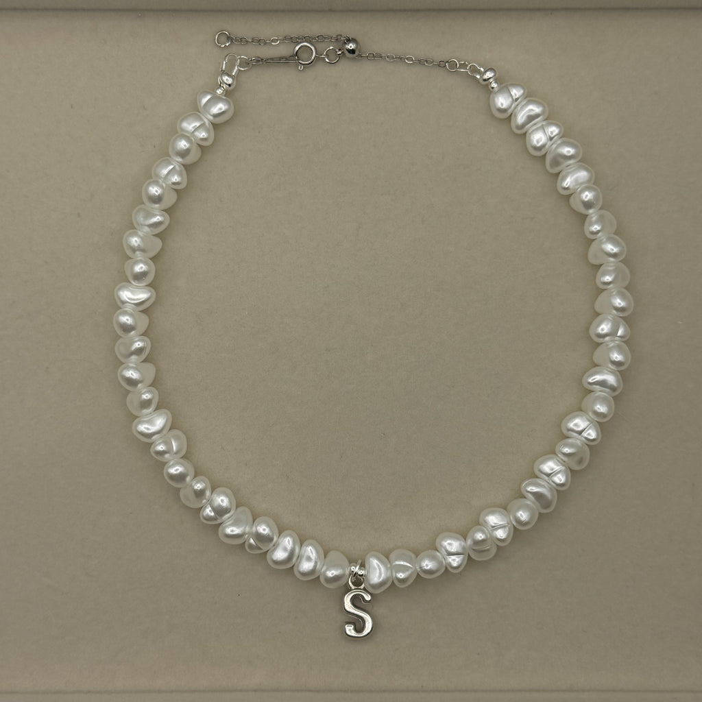 Pearl Initial Necklace