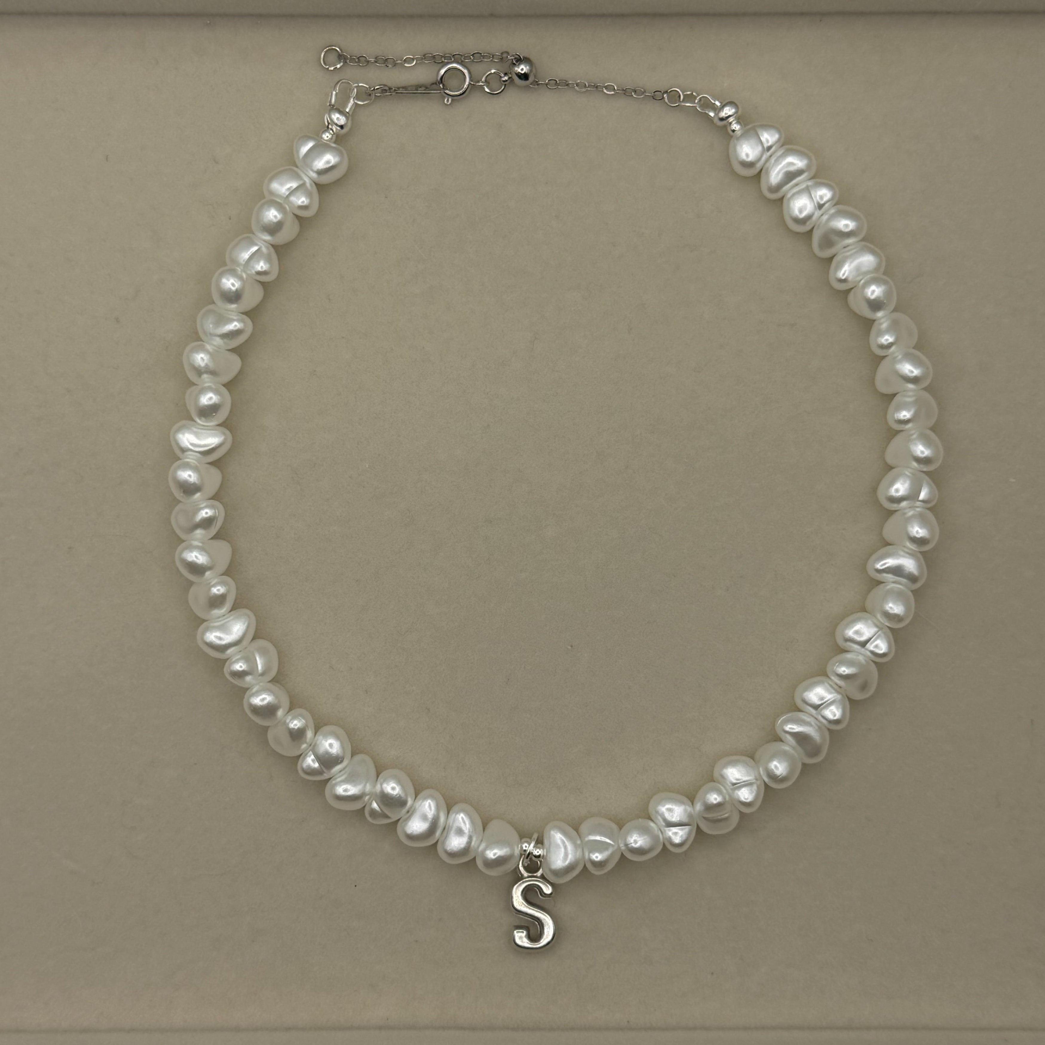 Pearl Initial Necklace
