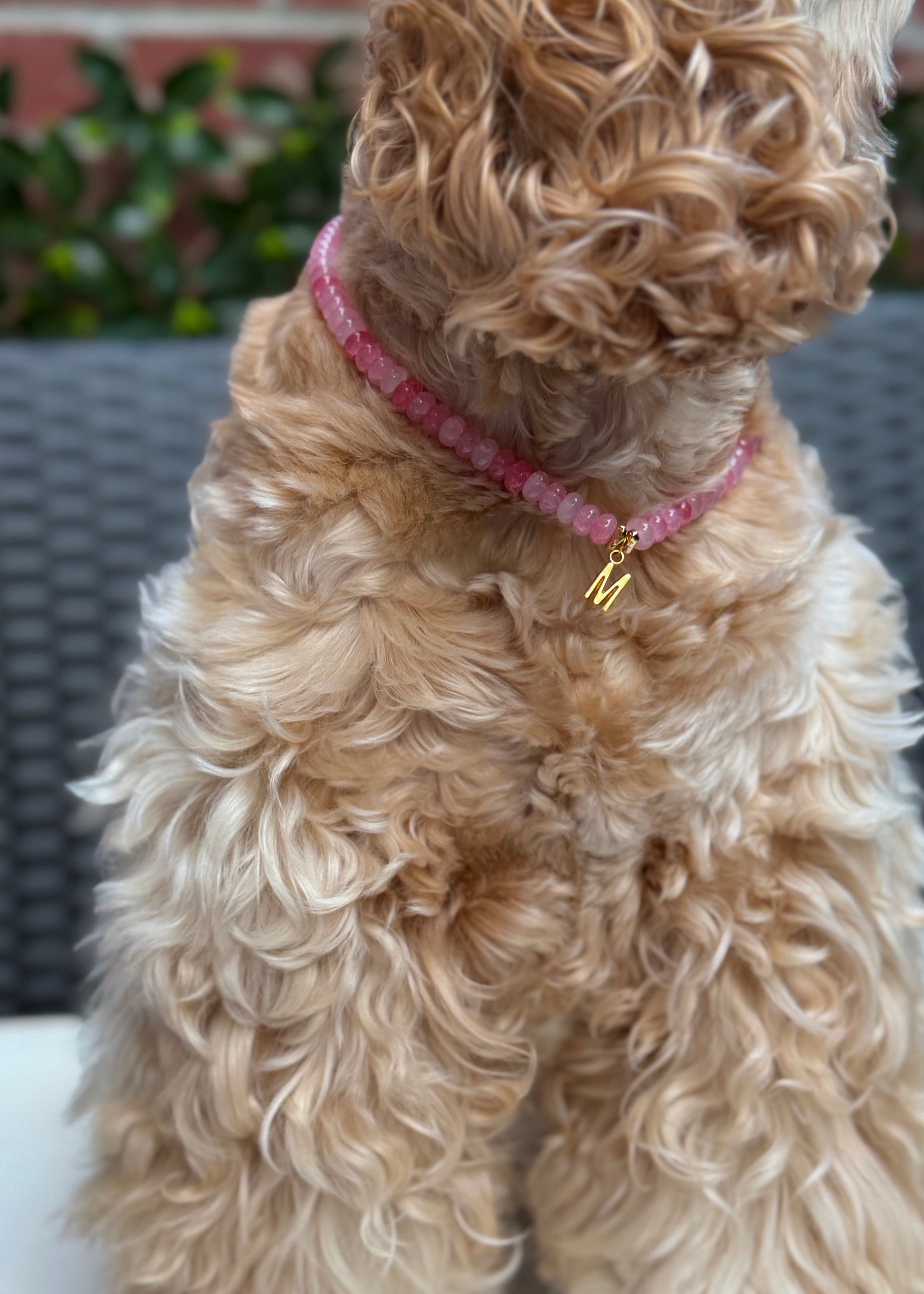 Pink Initial Necklace
