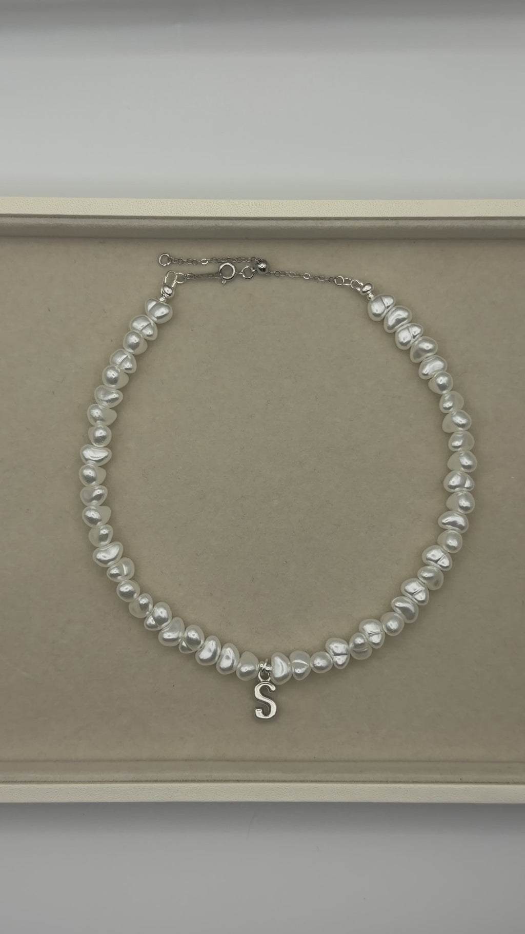 Pearl Initial Necklace