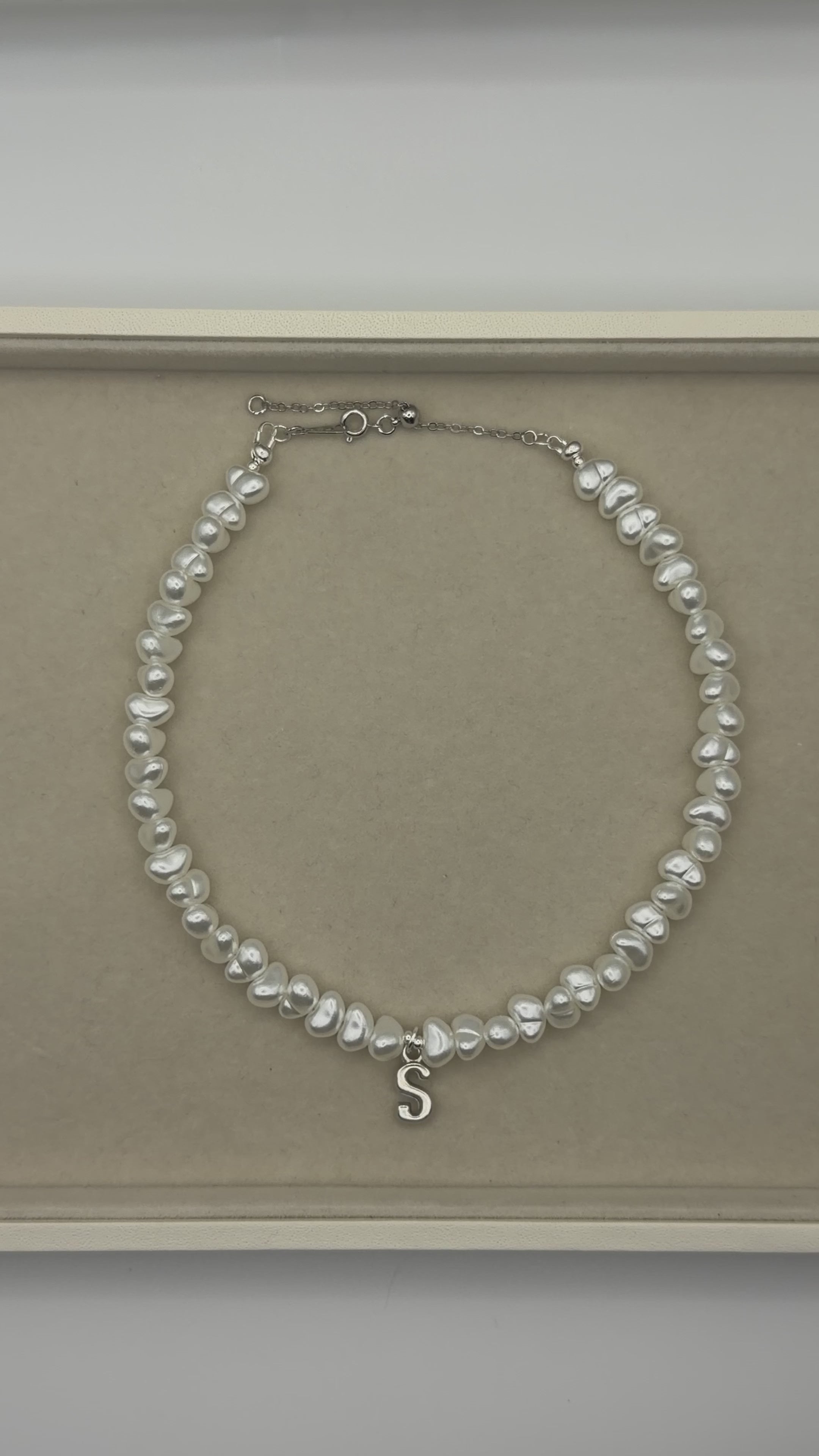 Pearl Initial Necklace