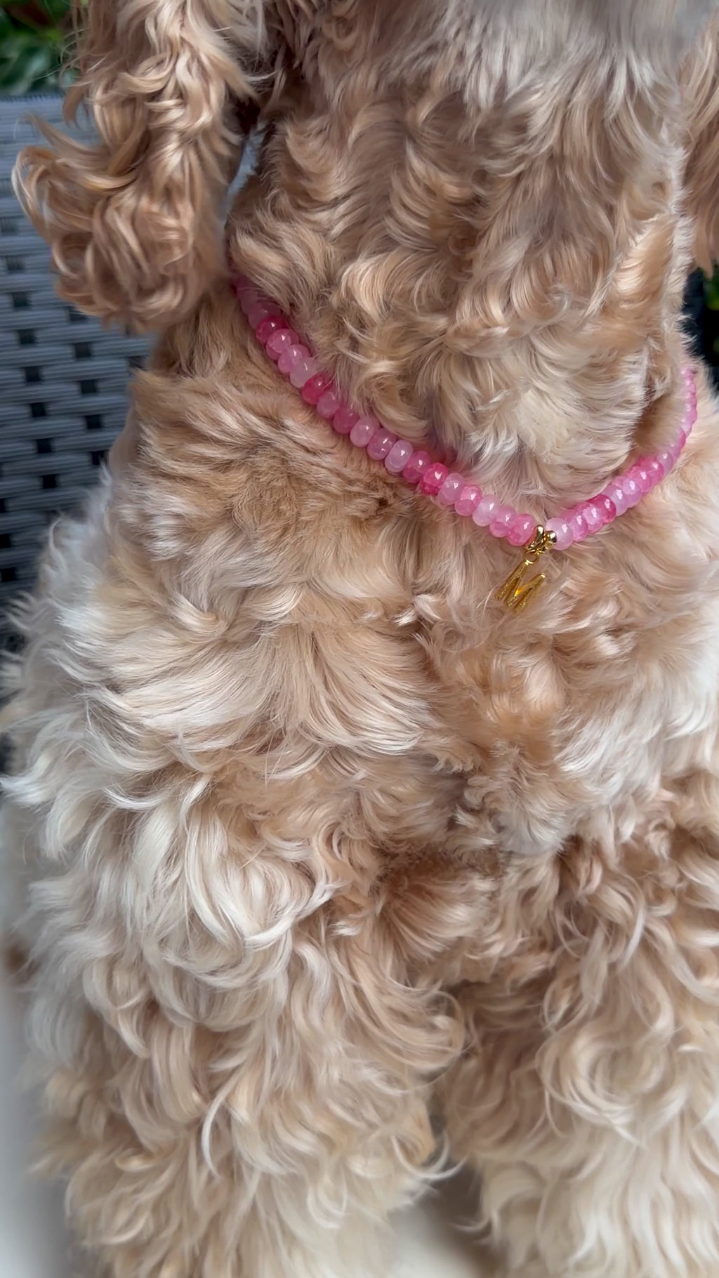 Pink Initial Necklace